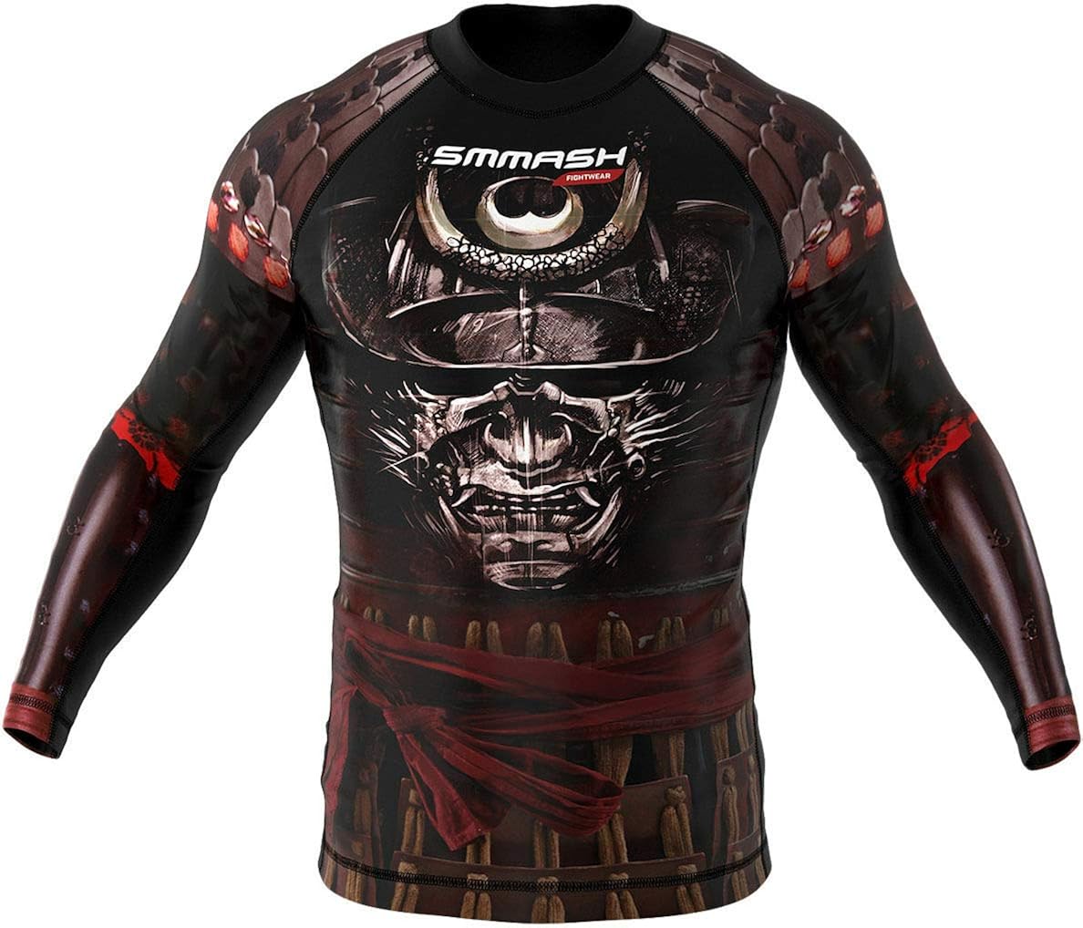 SMMASH Rashguard Longsleeve for Martial Arts Professional Sportswear, Slim Fit Compression Tops for Men Breathable and Light