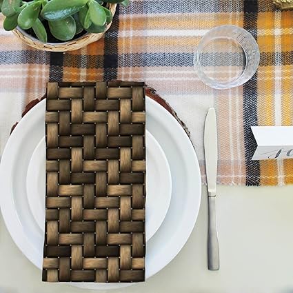 ArtzFolio Basket Table Napkin Silk Fabric 16 x 16inch; Single Piece