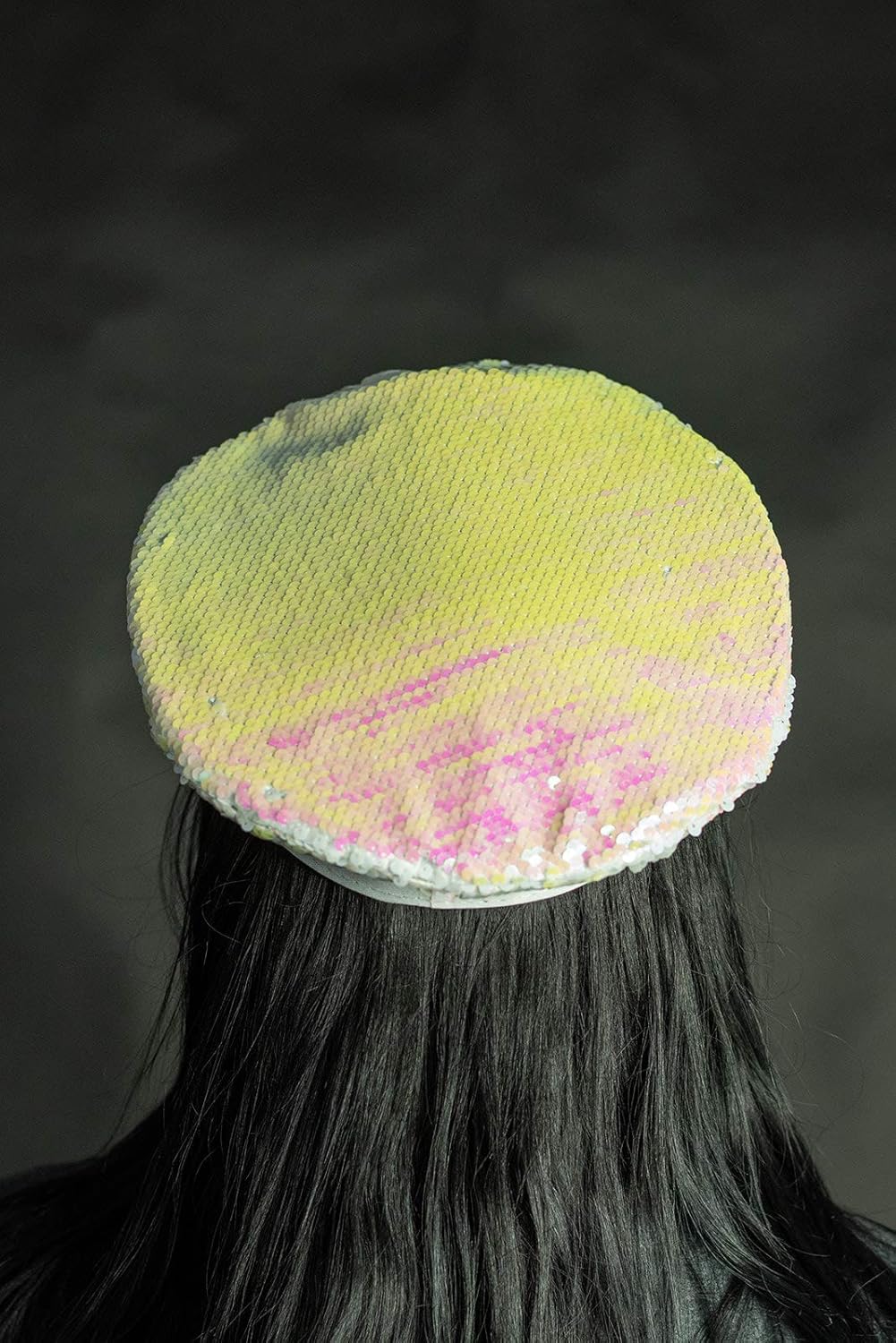 Nicky Bigs Novelties Iridescent Captains Jeweled Hat, White, One Size: Clothing