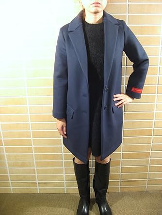 Amazon カオン Kaon チェスターハーフコート ネイビー コート