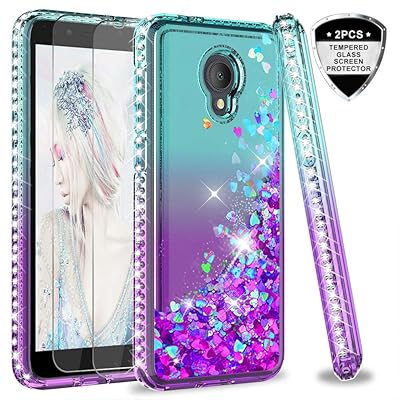 LeYi Glitter Bling Liquid Case with Tempered Glass Zambia Ubuy