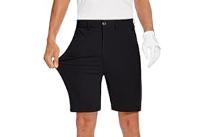 JWM Mens 7"/9" Stretch Golf Shorts - Lightweight Hybrid Casual Dress Work Flat Front Shorts with 5 Pockets Quick Dry UPF50
