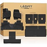 LASFIT Floor Mat&Cargo Backrest Mat for Fit 2025 2026 Ford Expedition Standard,Easy Clean 100% TPE All Weather TPE Custom Fit for SUV Car Liners, 1st& 2nd& 3rd& Cargo Liner, Black 5pcs