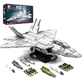 Reobrix F-22 Raptor Fighter Jet Building Set 33020, Military Airplane Model Kit for Adults, Collectible Aviation Fighter Jet Building Block for Home Decor, Ideal Gifts for Military Enthusiasts 14+