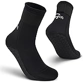 Yikayin Neoprene Socks, 3mm Wetsuit Socks for Women Men, Anti-Slip Thermal Swimming Socks Diving Socks