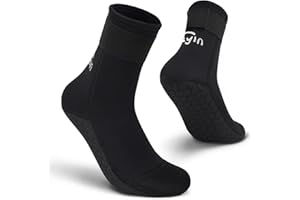 Yikayin Neoprene Socks, 3mm Wetsuit Socks for Women Men, Anti-Slip Thermal Swimming Socks Diving Socks