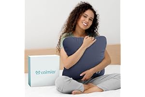 Calmier - 9 lb Weighted Pillow - Glass Bead Filled Hugging Pillow - Weighted Pillows for Adults - Weighted Body Pillow - Weighted Pillow for Anxiety (Blue - Fleece, 9 LBS)