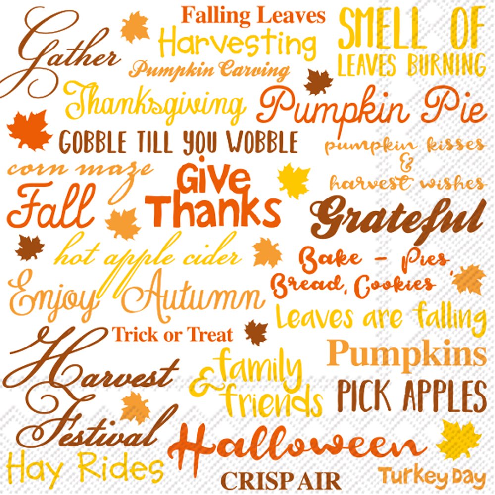 Boston International L800817 IHR Lunch Paper Napkins, Autumn