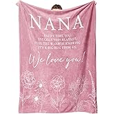 Nana Gifts, Valentines Day Gifts for Nana, Nana Birthday Gift from Grandkids, to My Nana Grandma Soft Throw Blanket 50" x 60", Pink