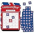 Big Dot of Happiness Cheerio, London - Bingo Cards and Markers - British UK Party Bingo Game - Set of 18