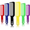 6 Pack Blending Comb Barber Combs, 9 Inch Clipper Combs Flat Top Clipper Combs Barber Heat Resistant Hair Cutting Combs for Clipper Cuts and Flattops (Assorted Colors)