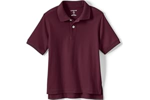 Lands' End Kids School Uniform Polo – 100% Cotton Comfort That Lasts All Year, Easy-Care, Short Sleeve