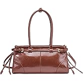 NEWBELLA Women's PU Leather Clutch Purse - Convertible Top Handle Shoulder Bag for Work Evening