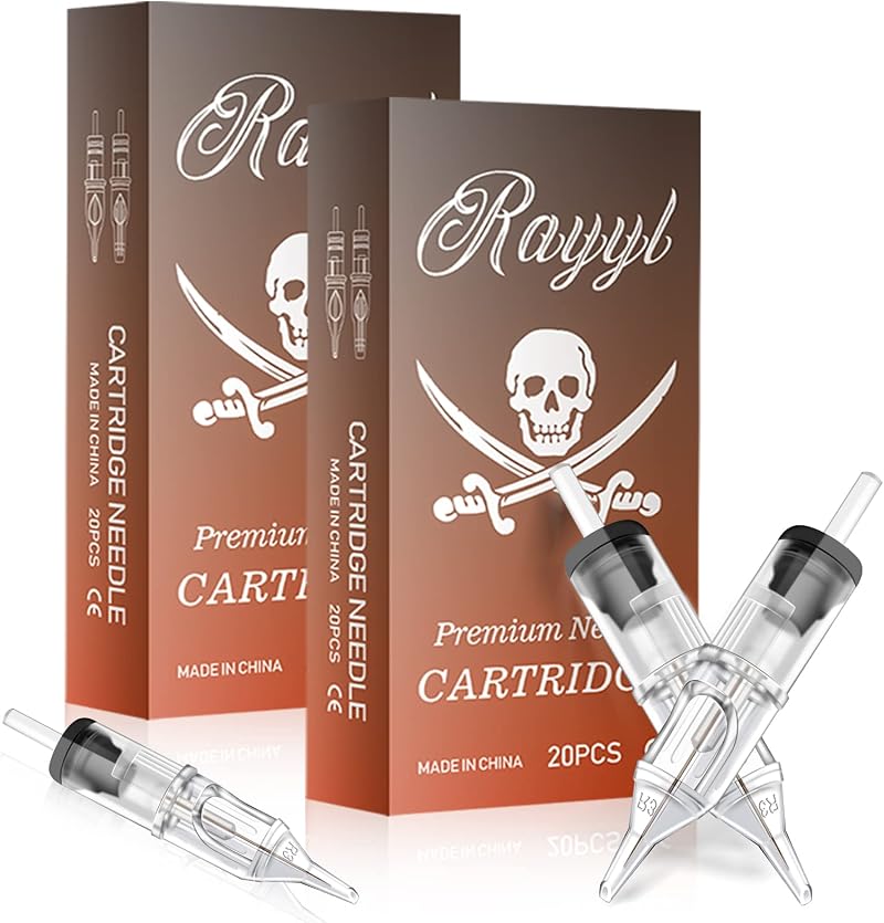 Rayyl 40PCS Mixed Tattoo Cartridge Needles 1003RL 1005RL 1007RL 1009RL Round