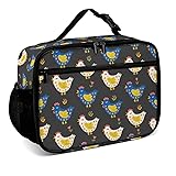 Muishi Floral Chickens Reusable Lunch Box Insulated