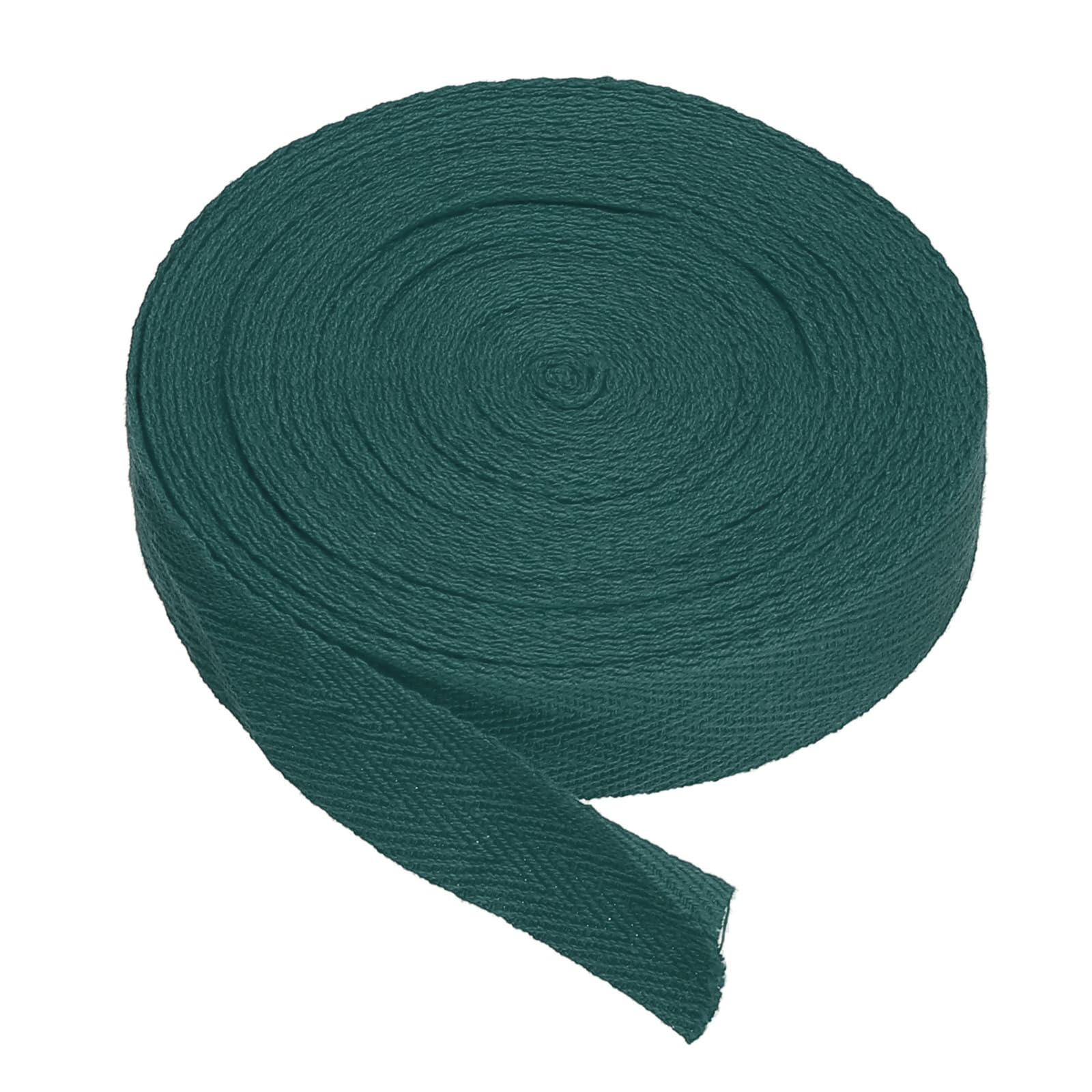 PATIKIL Cotton Twill Tape 20mm(3/4") 9m(10 Yards) Cotton Ribbon Bias Binding Tape Herringbone Webbing Trim for Sewing Gift Wrapping Craft DIY Dark Green — image 1