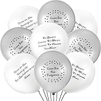 White Memorial Balloons - "We Miss You" Funeral Remembrance Decorations (16 Pack)