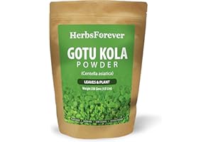 Herbsforever Gotu Kola Powder(Centella Asiatica) Leaves & Plant-Supports Intelligence, Calm & Skin Clear| Wild Harvested -Non GMO- 2X Potency | Ultra Clean |NO Sand & Mud| Steam Sterilized |16oz-1LBS