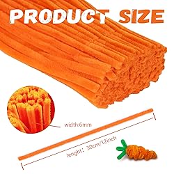 Orange Pipe Cleaners,Art Supplies,200pcs Chenille
