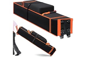 Roetelo Heavy Duty Canopy Bag Replacement, Large Tent Storage Bag with Roller Wheels 63X10X10in, 800D Oxford Fabric Pop Up Canopy Replacement Parts