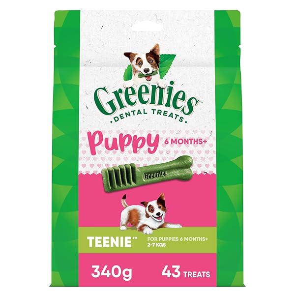 GREENIES DOG TREATS VETERINARIAN-RECOMMENDED NATURAL DENTAL PUPPY TREATS...