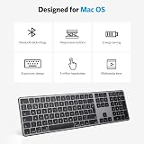 OMOTON Wireless Bluetooth Keyboard for Mac 3 Bluetooth Channels Quiet Typing view 4