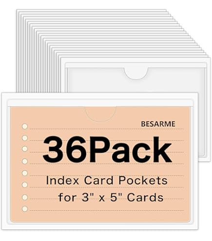 Amazon.com: Clear 3x5 Inch Recipe Card Cover,Index Card Sleeve,100 Pack Recipe  Card Protector (3x5 Inches) : Home & Kitchen