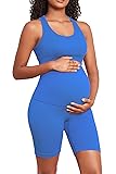 Women's Maternity 2 Piece Outfit Set - Bra & Shorts