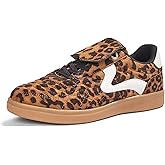 LUCKY STEP Women's Gum Sole Fashion Sneakers Classic Retro Fancy Casual Leisure Tennis Walking Skate Shoes