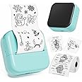 Phomemo Print Pods Mini Printer- Sticker Printer M02X Inkless Pocket Printer Blutooth Thermal Portable Sticker Maker Machine for Study, DIY Scrapbook, Photos, Green