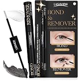 LASHVIEW 2 in 1 Lash Glue &amp; Remover, Waterproof Mascara Adhesive With Strong 48 Hour Hold, Fast Removal With No Residue