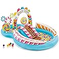 Intex 57149EP 9 x 6 Foot Inflatable Candy Zone Play Center Pool with Waterslide, 2 Splash Pools, and Overhead Water Sprayer (2 Pack)