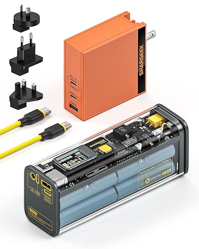 Shargeek STORM2 100W Power Bank 25600mAh with Transparent Case and