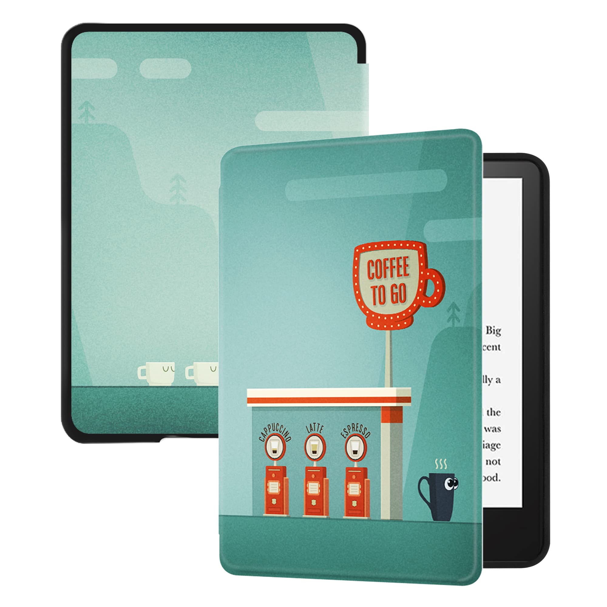 Huasiru Case for All-New Kindle Paperwhite with 6.8" Display (11th Gen-2021 Release Only - Will Not fit Prior Generation Kindle Devices) with Auto Wake/Sleep, Coffee — image 1