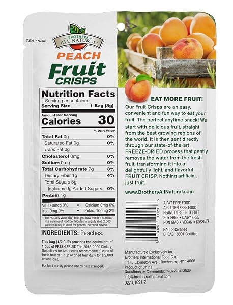 BROTHERS-ALL-NATURAL FRUIT CRISPS, DONALD DUCK ASIAN PEAR, 0.35 OUNCE (PACK OF 24)