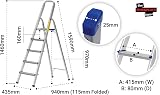 The Workplace Depot 5-Step Aluminium Step Ladder 150kg Capacity Handrail view 8