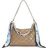 ICOLRAE Quilted Shoulder Bag for Women Faux Leather Cute Hobo Handbags with Zipper Mini Clutch Purse Trendy Y2K