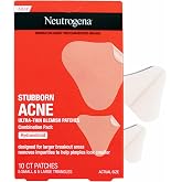 Neutrogena Acne Patches For Stubborn Acne, Triangle Patches, 10 ct | Hydrocolloid Absorbs Impurities, Ultra-Thin, Works Overnight, Pimple Patches Suitable For All Skin Types