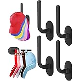 Coopache Hat Racks for Baseball Caps (4PCS), Strong Adhesive Hat Hooks for Wall, Hat Holder Storage, Hat Organizer for Door,