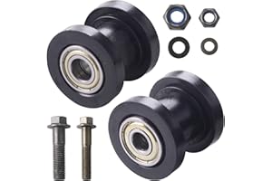 JINGKE 8mm and 10mm Chain Roller Pulley Tensioner Wheel Guide Per for Motorcycle Mini Bike Atv 125cc 140cc 160cc SSR XR125 CRF50 KLX110 Pitster Pit Dirt Bike Parts（BLACK）…