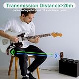 Aklot Wireless Guitar System 2.4GHz Transmitter Receiver 20m 10h Battery view 4