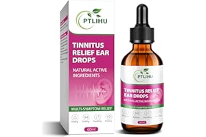 PTLIHU Tinnitus Relief for Ringing Ears, Natural Herbal Formula Ear Ringing Relief Tinnitus Drops to Help Stop Ears Ringing, 60 ML Ear Drops for Clogged Ears, Effectively Reduce Ear Noise & Improve Hearing