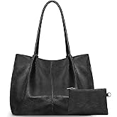 Large Tote Bag for Women Work Vegan Leather 16L Ladies Handbags Womens Big Purses Shoulder for Travel