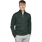 Emerald Isle Aran Sweater for Men's Irish Cable Knit Pullover, 1/4 Zipper Sweater Made in Ireland