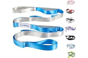 MOULYAN Stretching Strap Yoga Strap for Physical Therapy,10 Loops Yoga Straps for Stretching,Non-Elastic Stretch Strap for Pilates, Flexibility, Exercise, Stretch Band Women Men