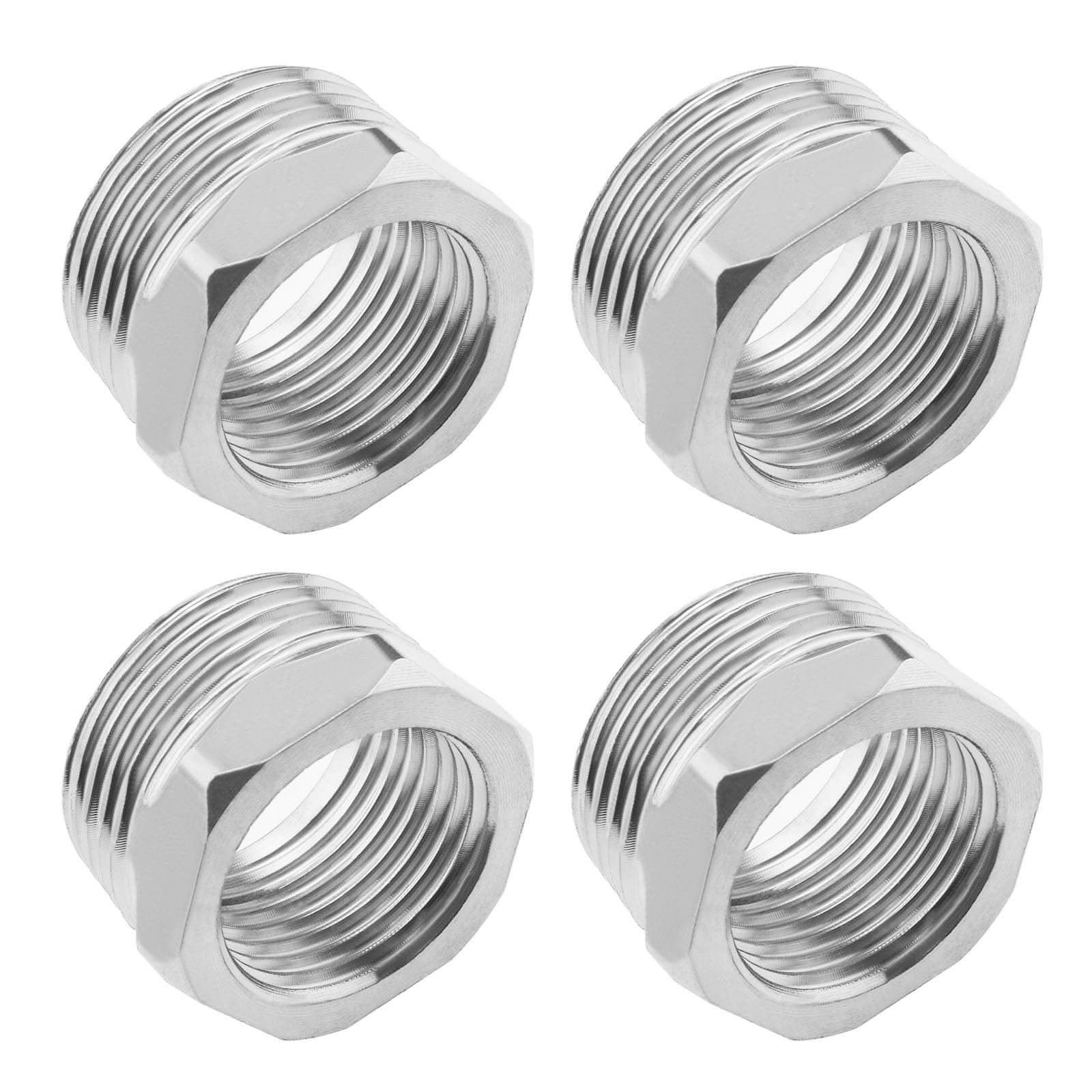 Be In Your Mind 4Pcs 3/4 Male to 1/2 Female Connector Water Pipe Reducer Fittings Thread Reducer Accessories for Pipes Radiators Water Tanks Sanitary Facilities BSP Thread