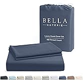 Bella Coterie Luxury Bamboo Viscose King Size Duvet Cover Set | 100% Organically Grown | Corner Ties | Ultra Soft | Cooling | Two Pillow Shams | 106 x 94 | No Insert [Slate Blue]