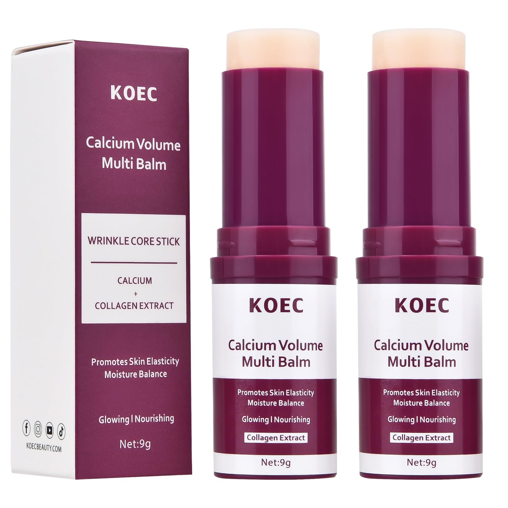 Photo 1 of Abading Calcium Volume Multi Balm,Intensive Repair & Moisturizing Cream,Hydrating,Firming Skin,Suitable for Eyes,Neck,Face,0.32 oz/9 g (Pack of 2)