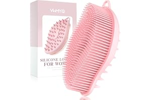 VWMYQ Silicone Loofah for Women - Exfoliating Body Scrubber, Soft Dual-Sided Silicone loofa for Body Clean and Massage, Gentle Bath Brush Lathers Well for All Kinds of Skin