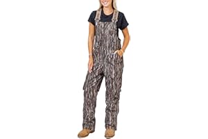 Realtree Women’s Camo Insulated Hunting Bibs – Windproof, Water-Resistant, Adjustable Fit, Reinforced Knees, Multi-Pocket